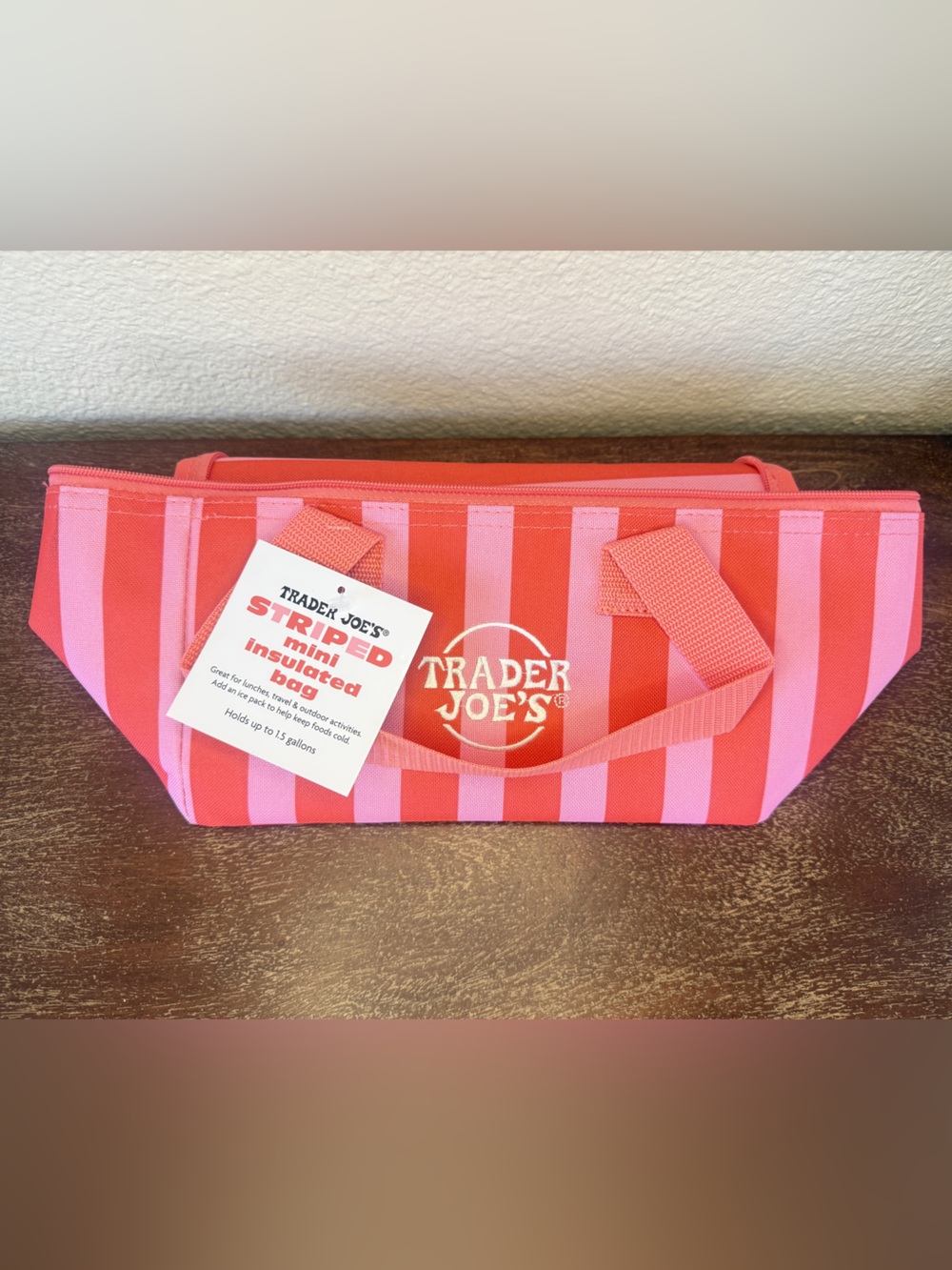 Trader Joe’s Mini Insulated Cooler Bags — Striped Pink & Pink/Purple (2 Total - Picture 8 of 14